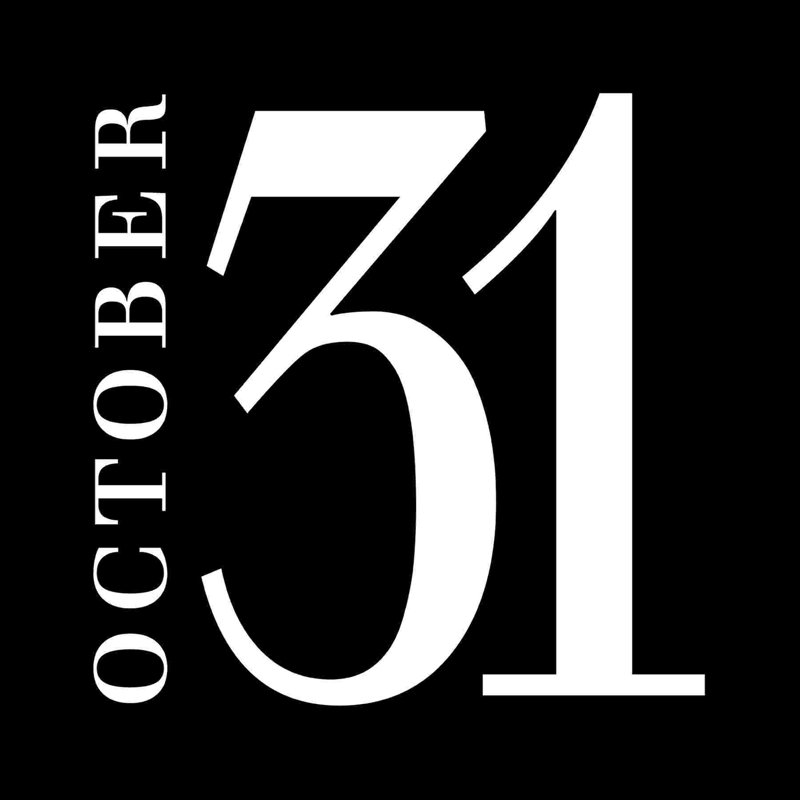 «Oct 31, Halloween on Black», impression sur toile tendue, H 12 po x l 12 po