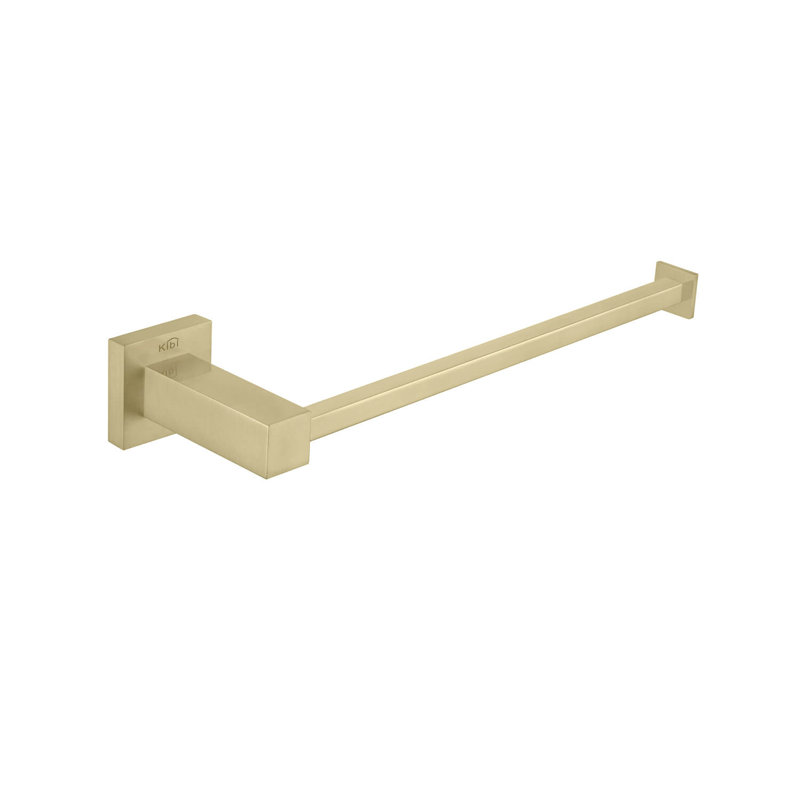 Cube 10'' 1 Towel Bar, Brush Gold 