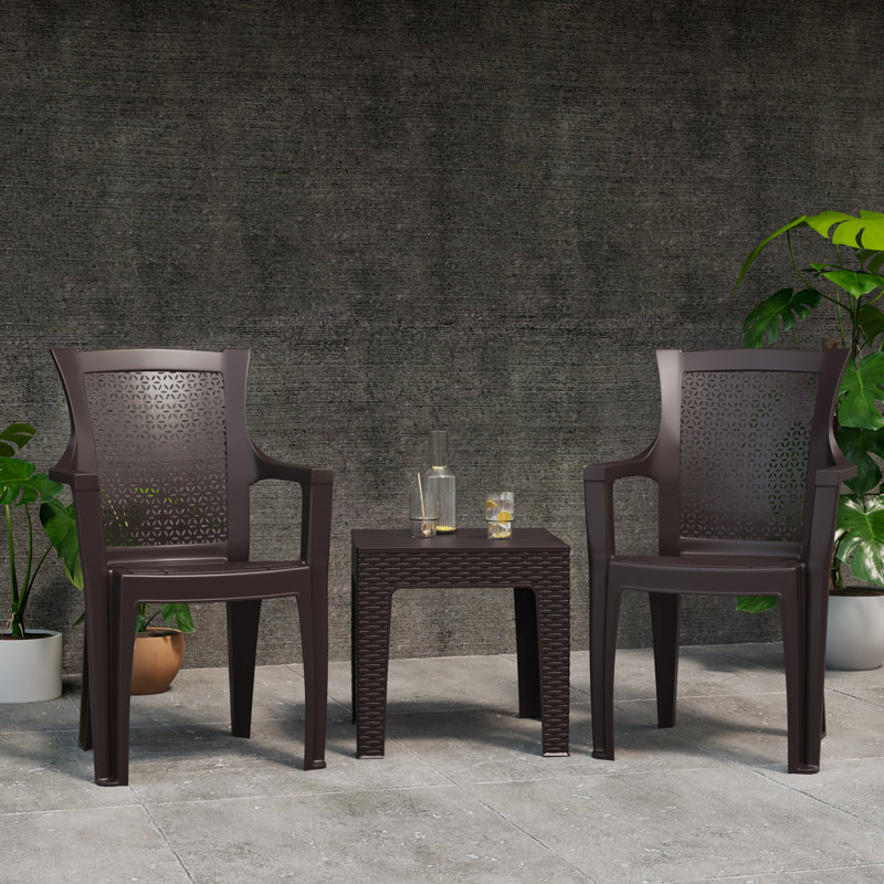 Sobia Patio Dining Set with, Brown