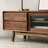 Simple solid wood large capacity TV cabinet-107265346