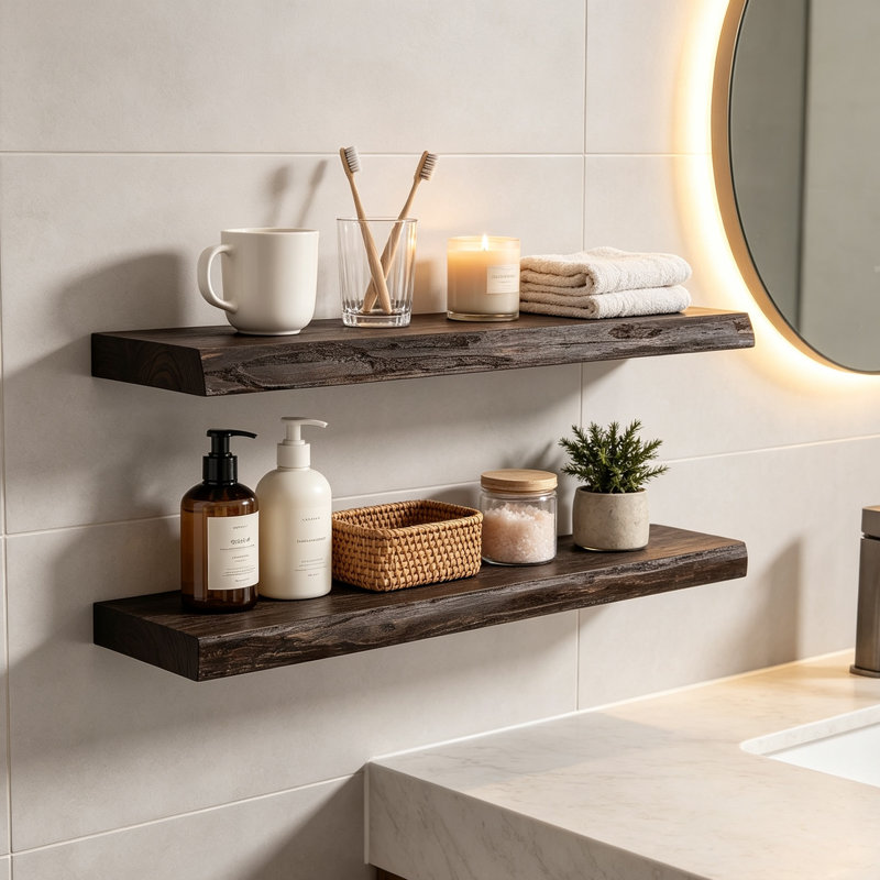 Solid Wood Floating Shelf