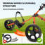 Chariot de golf avec poignée réglable et frein au pied – Conception pliable en 3 étapes, roues fluides de 28 cm, porte-carte de pointage, porte-gobelet et boîte de rangement pour le terrain de golf