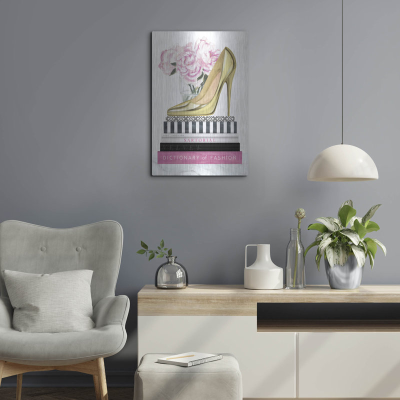 Art luxueux en métal «Get Glam II» par Victoria Borges, M «Get Glam II» par Victoria Borges, H 24 po x l 16 po