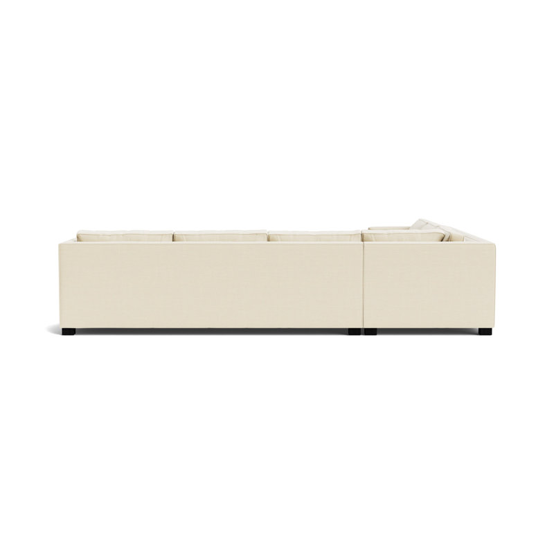 Keaton Chaise Sectional, Performance Linen - Cream, Black