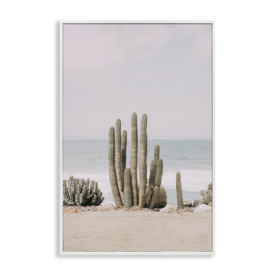 Cactus sur la plage, estampe numérique par Sissi et Seb