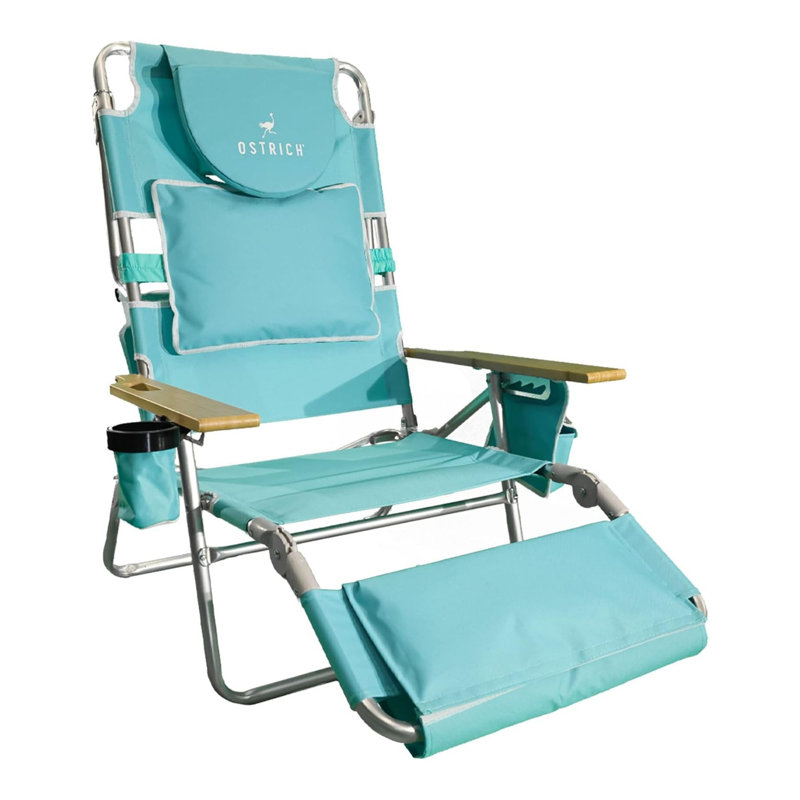  Deluxe 3N1 Lightweight Outdoor Beach Lounge Chair & Custom Fitted Towel