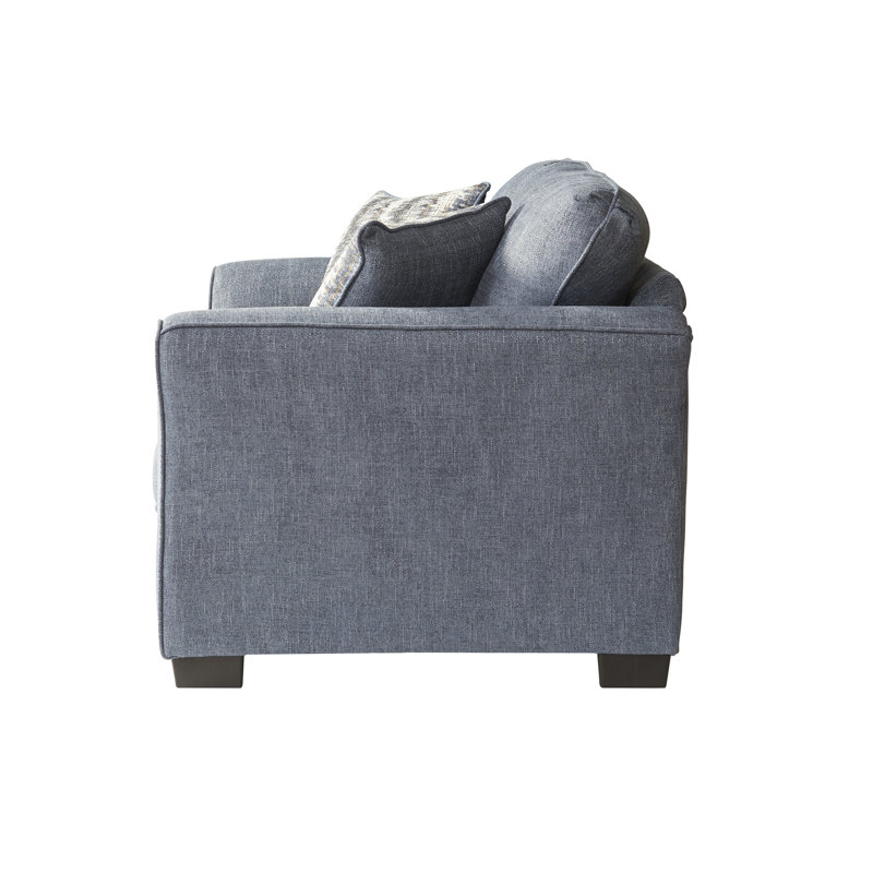 Esma Upholstered 79.5'' Sleeper Sofa, Blue/Gray Polypropylene/Olefin