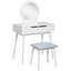 Ensemble de coiffeuse avec miroir et tabouret-1773712541