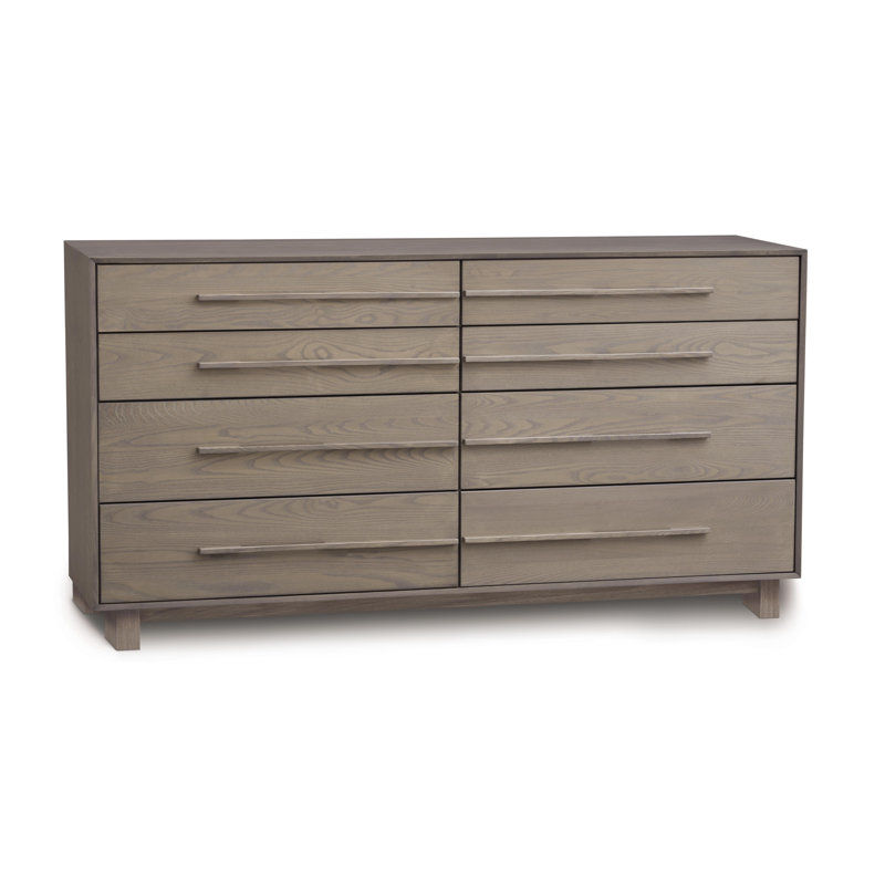 Sloane 8 - Drawer Solid Wood Dresser, Weathered Oak