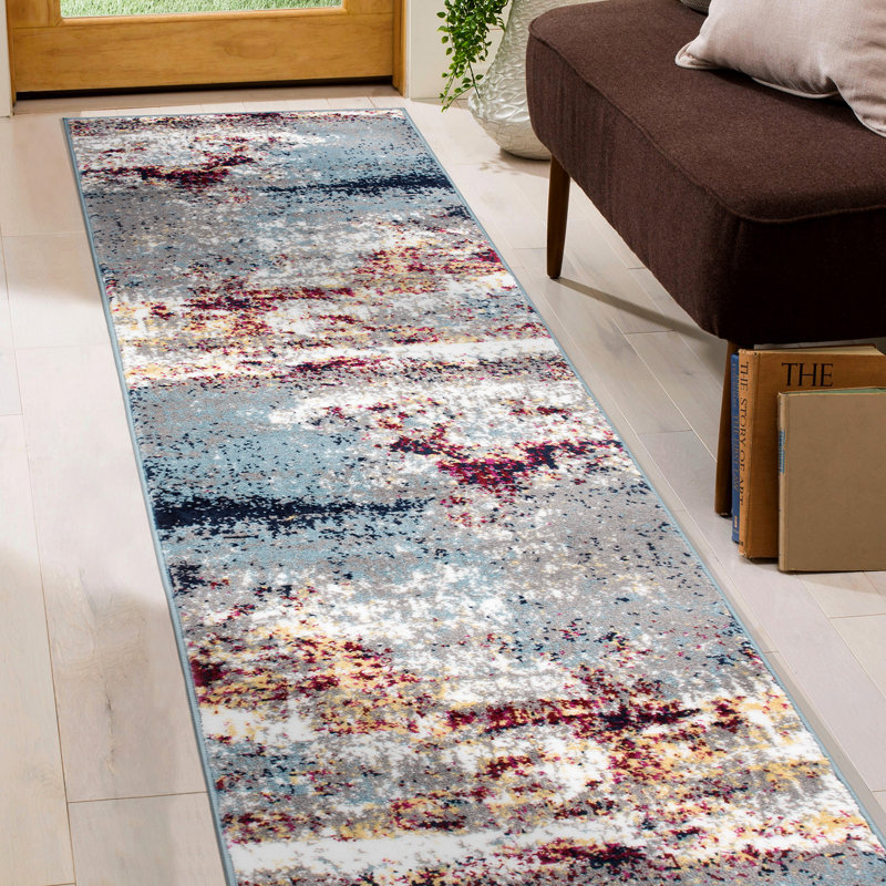 Willington Abstract Indoor Rug, Runner 2' x 7'