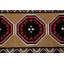 Tapis brun/rouge/beige tissé à la machine