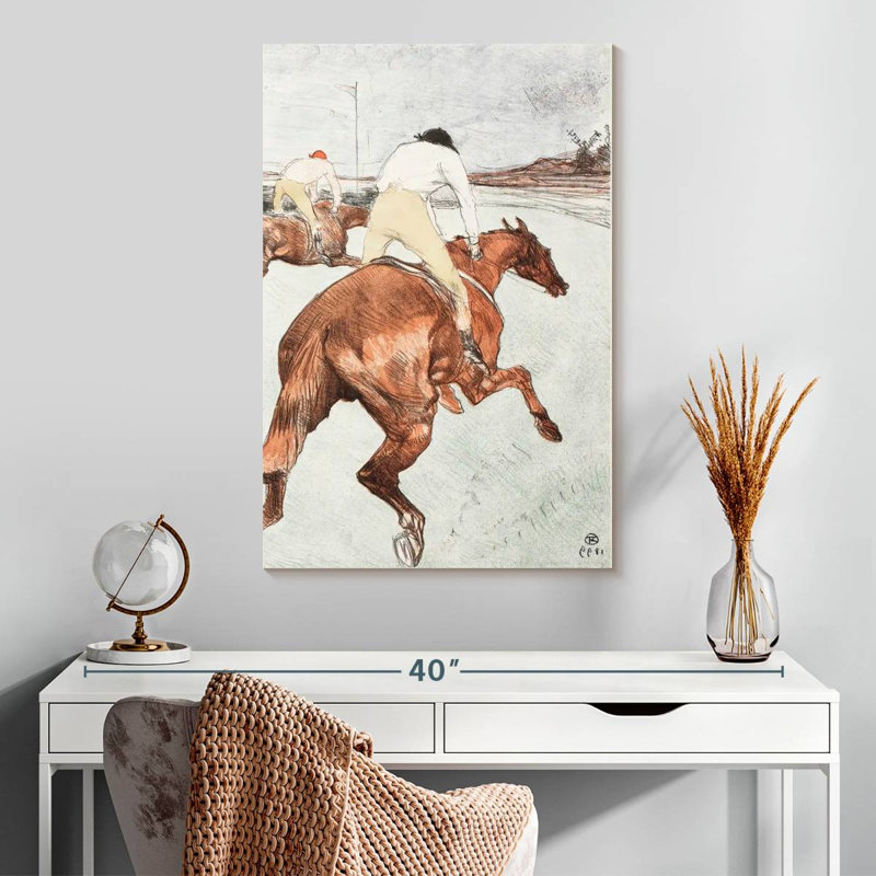 Sirci le jockey 1899, H 30 po x l 20 po