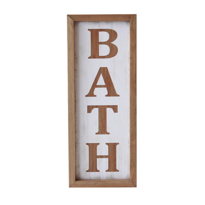 VIP Wood 18 in. White Bath Wall Accent