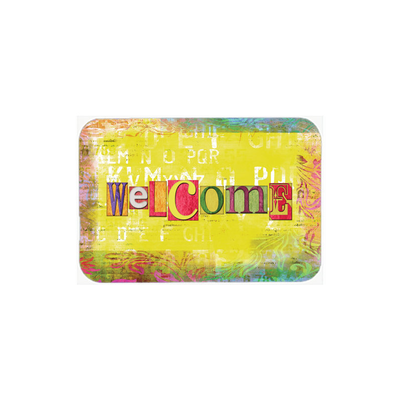 Caroline's Treasures Artsy Welcome Glass Cutting Board