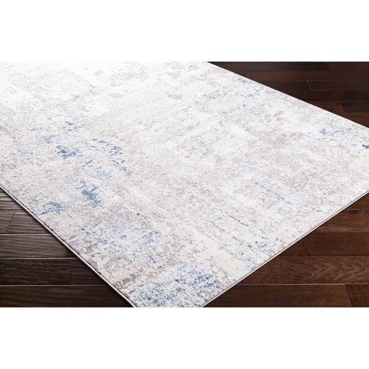 Straten Abstract Design Modern Cream/Beige Area Rug 17 Stories Rug Size: Rectangle 6'7 x 9