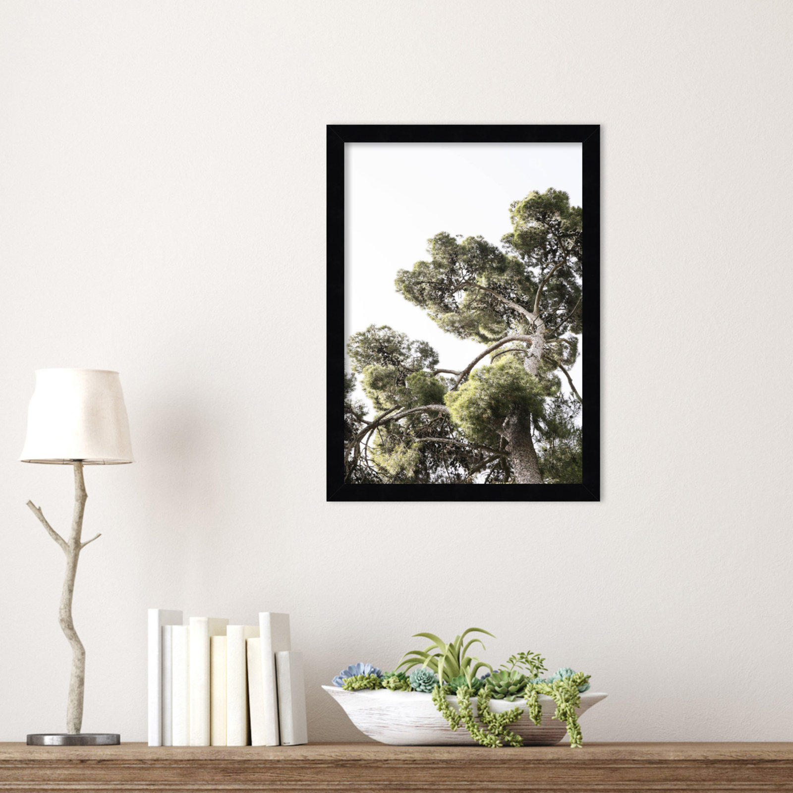 Reshma "Japanese Garden 01" Print, 17" H x 13" W, Black