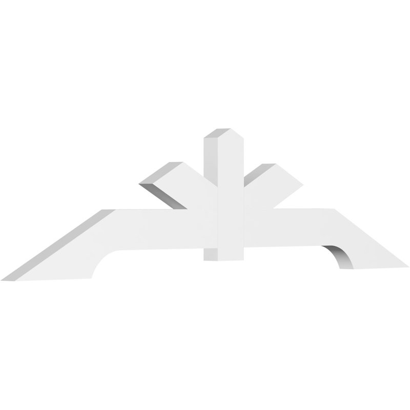 Support de pignon en PVC de qualité architecturale Vanguard, H 15 po x l 60 po (pas: 6/12), P 2 po x F 4 po