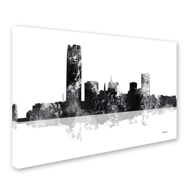 « oklahoma city oklahoma horizon bg-1 », reproduction d’art sur toile tendue, H 30 po x l 47 po x P 2 po