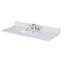 Plateau de meuble-lavabo simple 60 po en quartz blanc avec lavabo