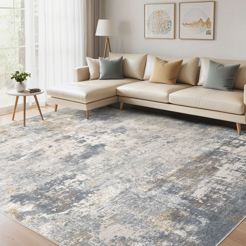 Tapis de sol intérieur antidérapant lavable Boho, Rectangle 10 pi x 14 pi