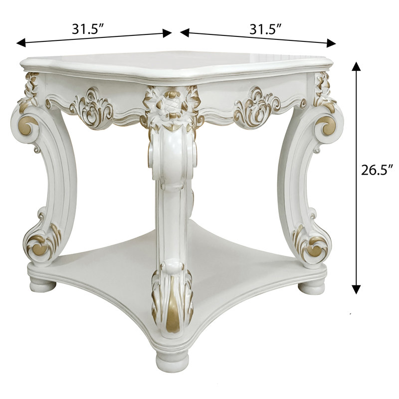 Table de bout antique avec tablette inférieure