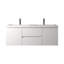Ensemble de meuble-lavabo mural 60 po double HG.White