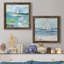 Jour sur le lac - ensemble de 2 peintures sur toile encadrées-1067638376-1067638377