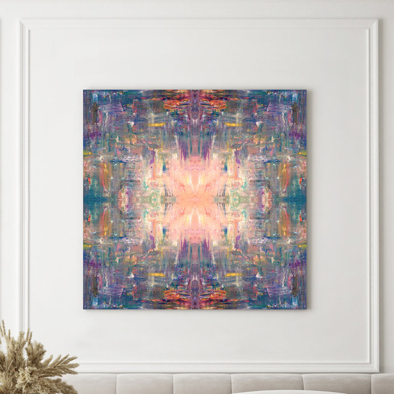 Four Blue Stars Painting by Irina Gorbman, 12" H x 12" W