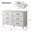 Commode blanche à 6 tiroirs-2027518764