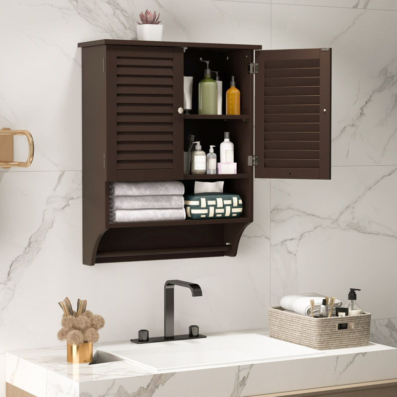 Rangement pour salle de bain Daveah, Espresso