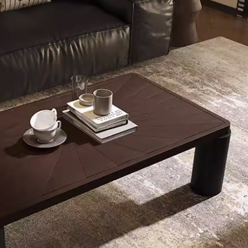 Table basse au design rétro et minimaliste, H 15,74 po x L 51,18 po x l 27,55 po, Brun