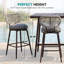 Ensemble de 2 tabourets pivotants 27,5 "à dossier tissé pour patio-129221427