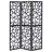 Black 3-Panel Folding Screen
