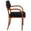 Chaise de salle d'attente en cuir Marthell-20138079