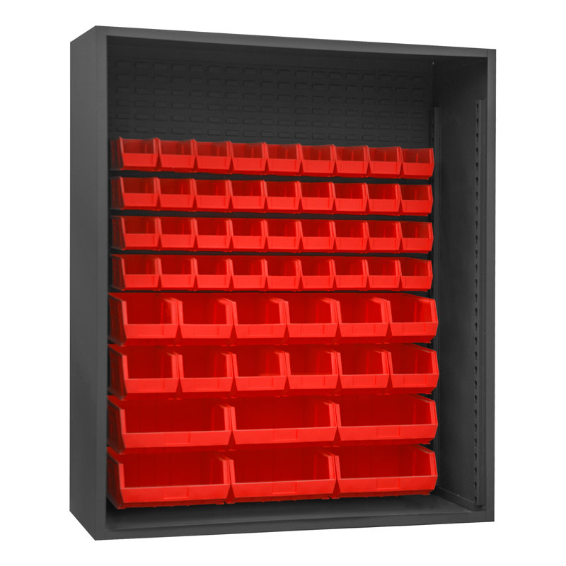 Étagère Quade H 72 po x l 60 po x P 24,31 po, Rouge