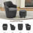 360 Modern Swivel Barrel Chair with Ottoman-1562079342