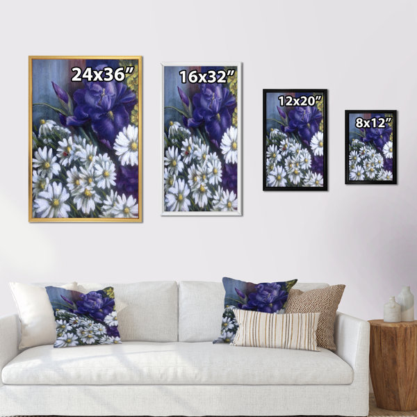 Winston Porter White And Purple Iris Daisies Blooming Iris Daisies ...