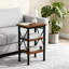 Table de chevet moderne en X avec deux tablettes de rangement, table de bout robuste pour la chambre à coucher et le salon, stabilité et organisation accrues