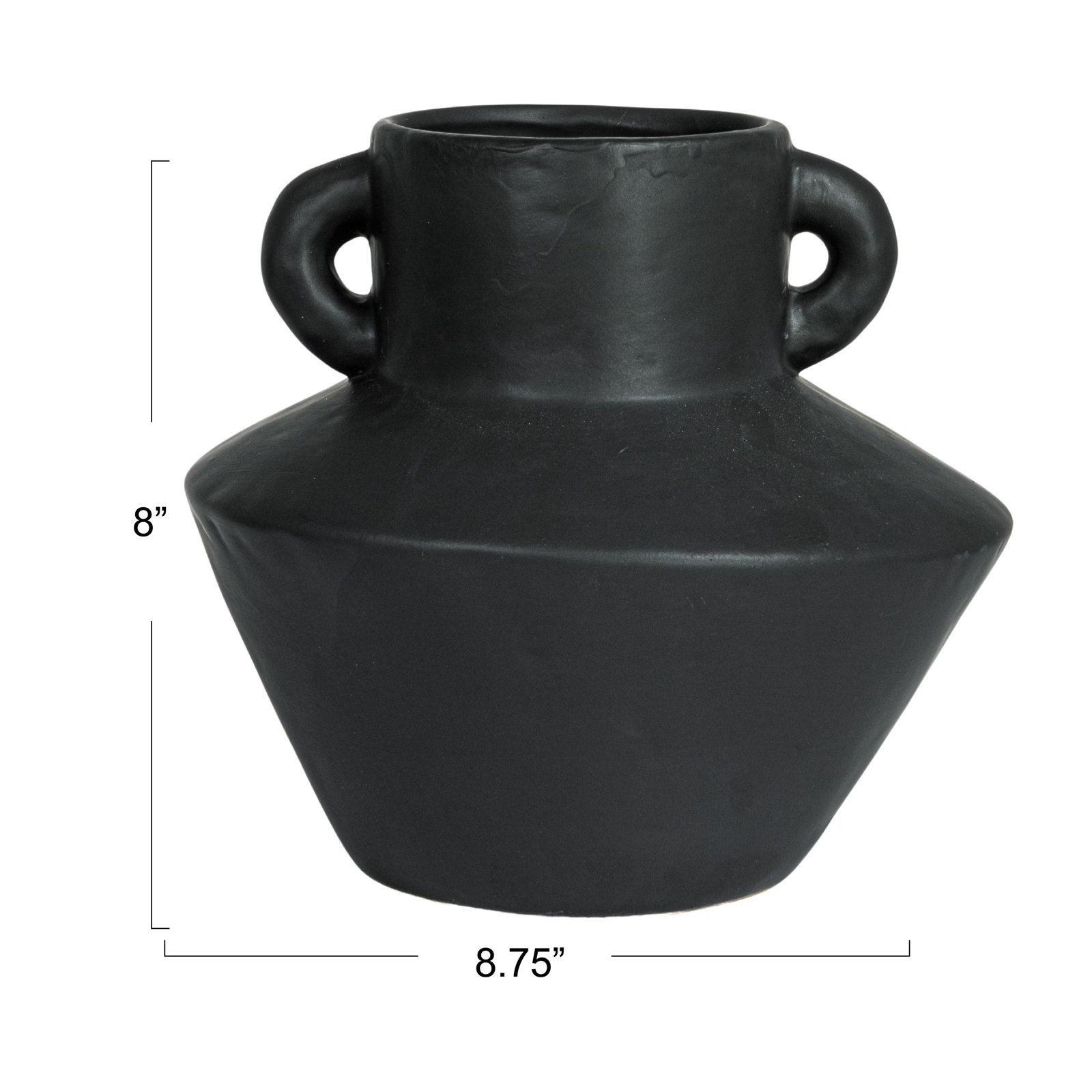 8.25'' Stoneware Table Vase, Black