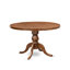 Cet ensemble de salle à manger 7 pièces Mid Century Modern comprend une table moderne et 6 chaises en tissu brun avec dossier capitonné, noyer antique-196431326