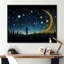 «Yellow and Blue Night Skies Planets», art mural de la planète espace-1352956474-1352956476