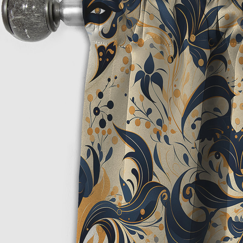 Temperley - Rideau à motif floral - Rideau occultant à motif floral - 1 panneau, L 52 po x L 120 po