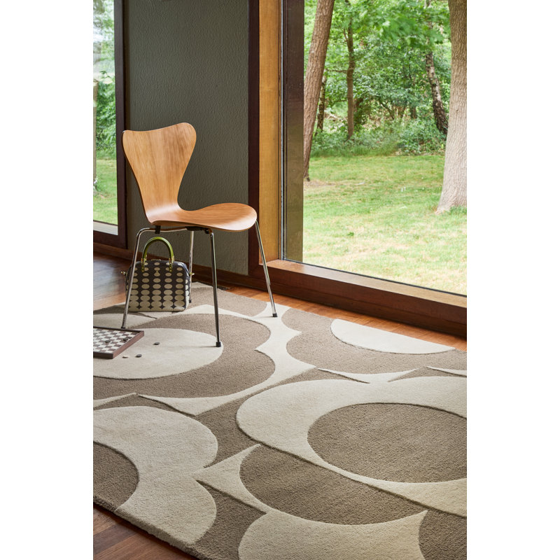OR Prism Flower Mushroom/Ecru 158009, Rectangle 6'7" x 9'2"