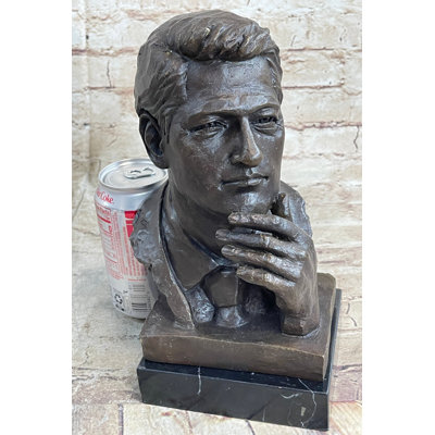 Bill Clinton American President Bronze Metal bust Sculpture Original Signed Art