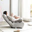 Chaise inclinable en métal pour regarder la télévision - Chaise de plancher grise et en lin, conception peu encombrante