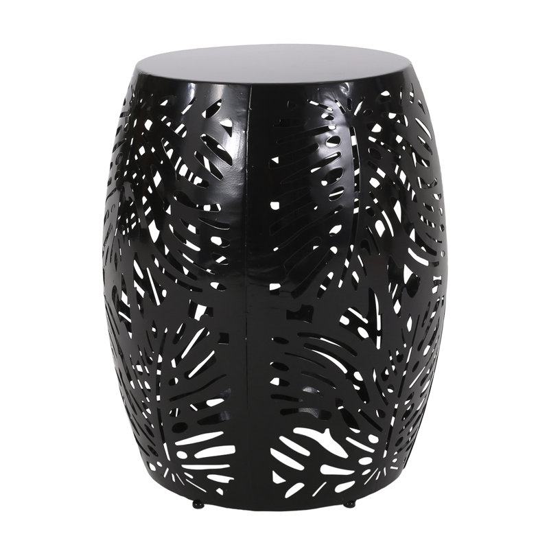 Metal End Table -Large, Black