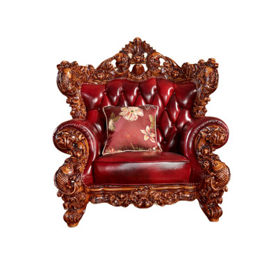 European Style High-grade Sofa Chair Leather Armchair