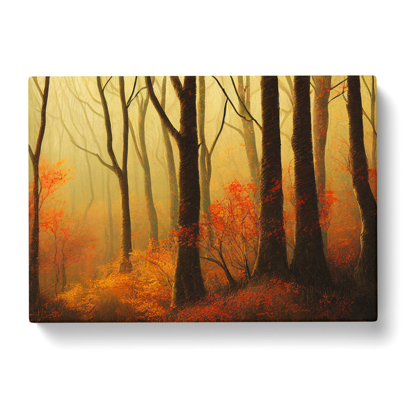 Uplifting Autumn Forest - Wrapped Canvas, 35cm H x 50cm W x 3cm D