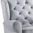 Zeger Gray Fabric Glider Chair with Swivel