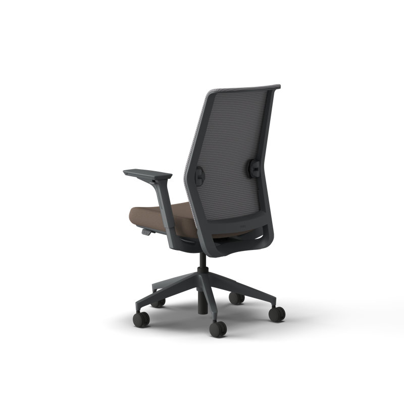 Chaise de bureau ergonomique en mailles chiffon HON, structure gris anthracite, écorce, Écorce, Gris anthracite